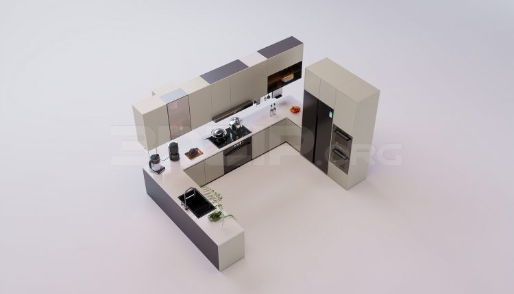 18719. Free 3Ds Max Kitchen Model Download (2)