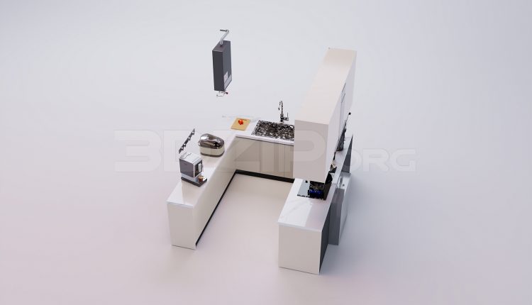 18723. Free 3Ds Max Kitchen Model Download (2)