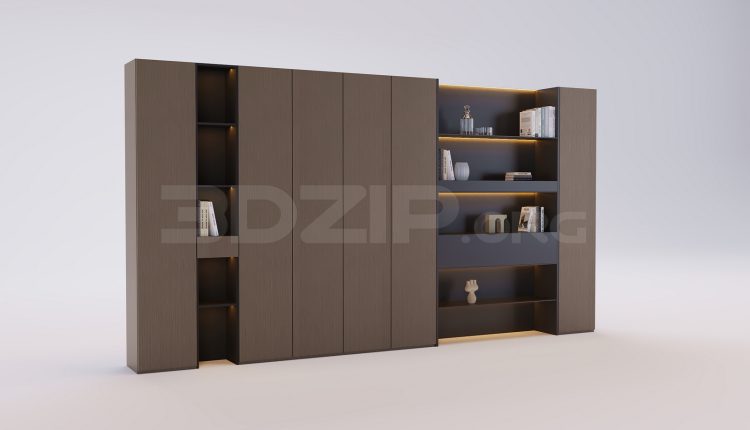 18738. Free 3Ds Max Decorative Cabinets Model Download (1)
