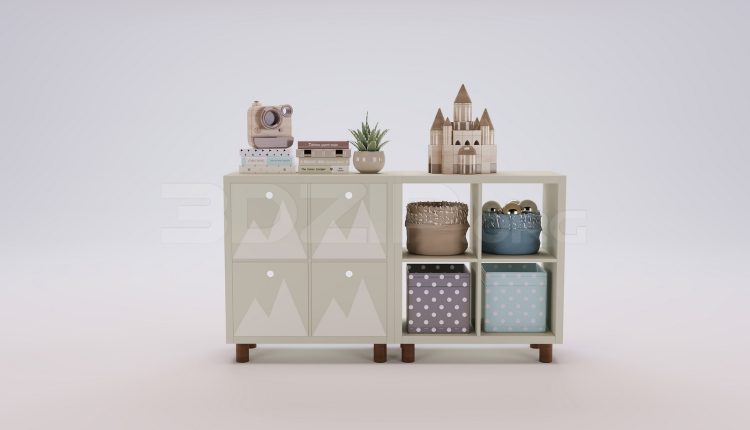 18745. Free 3Ds Max Sideboard Model Download (1)