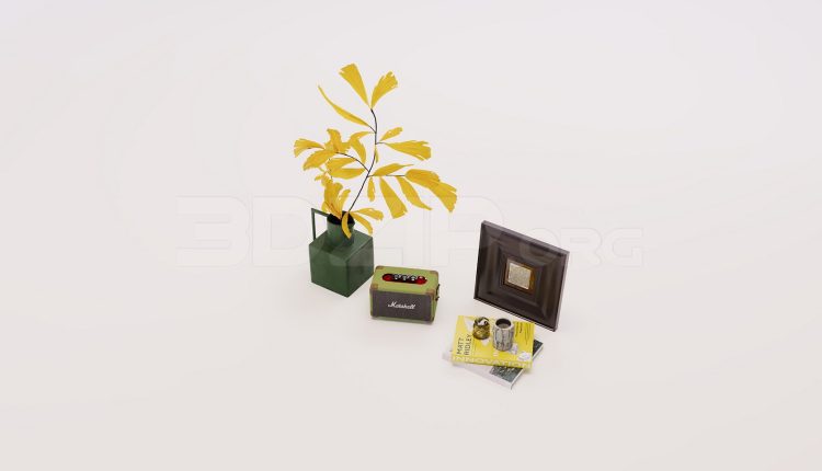 18754. Free 3Ds Max Decorative Set Model Download (2)