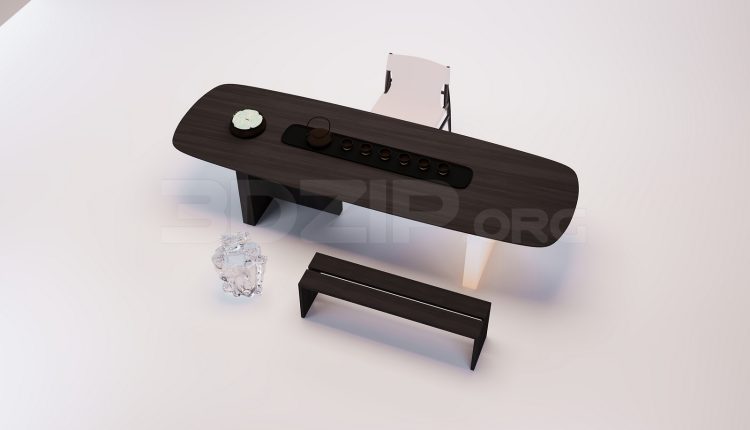 18767. 3Ds Max Work Desk Free 3D Model Download (2)