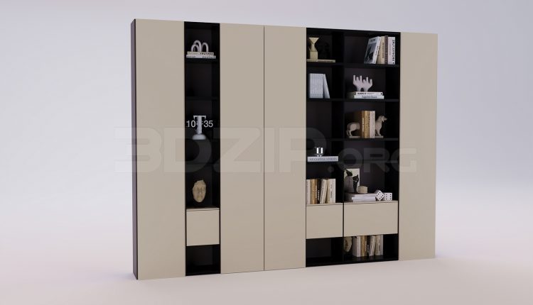 18772. Free 3Ds Max Decorative Cabinets Model Download (1)