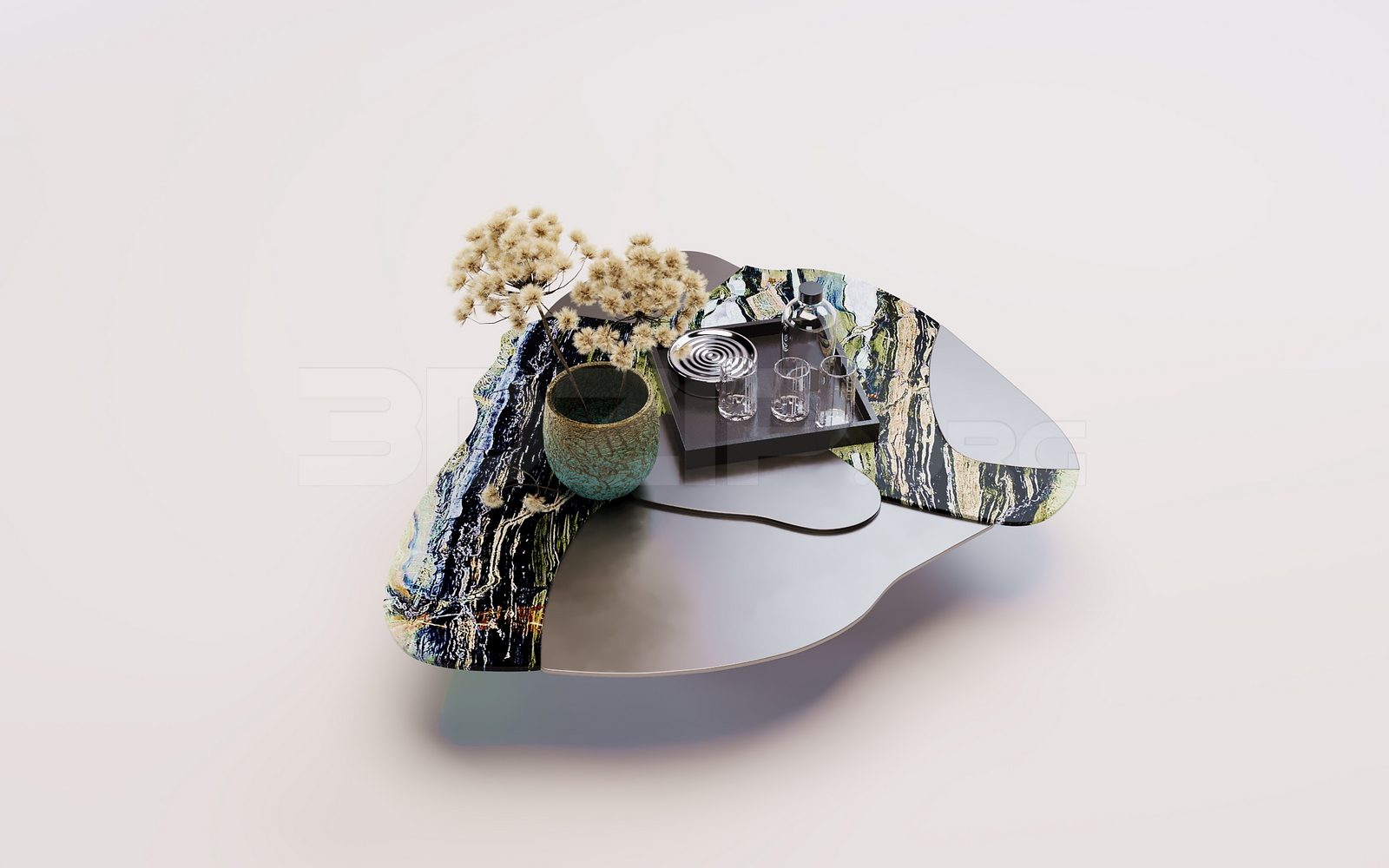 18806. Free 3Ds Max Tea Table Model Download (1)