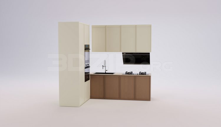 18819. Free 3Ds Max Kitchen Model Download (1)