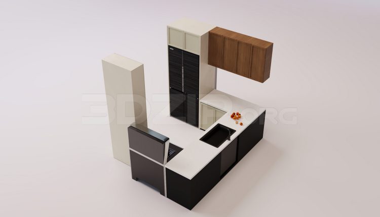 18821. 3Ds Max Kitchen Free 3D Model Download (2)