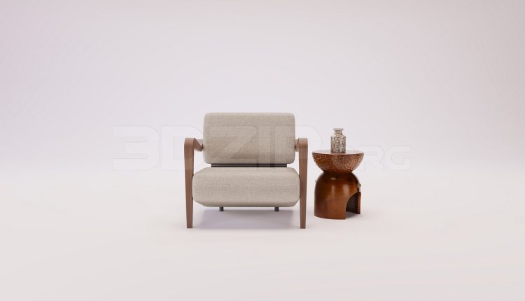 18853. Free 3Ds Max Armchair 3D Model Download (1)
