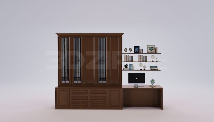 18861. 3Ds Max Work Desk Free 3D Model Download (2)