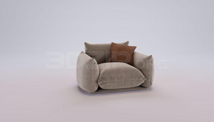 18862. Free 3Ds Max Armchair 3D Model Download (1)