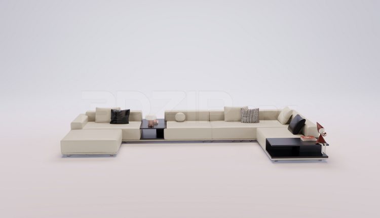 18884. Download Free Sofa 3D Model for 3Ds Max Interior Projects (2)