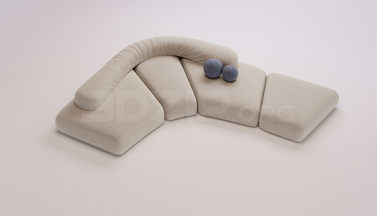 18890. Download Free Sofa 3D Model for 3Ds Max Interior Projects (2)