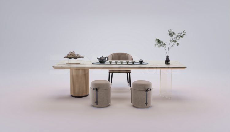 18864. 3Ds Max Work Desk Free 3D Model Download (2)