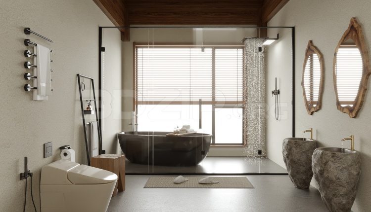 18902. Download Free 3Ds Max Bathroom Interior Model (1)