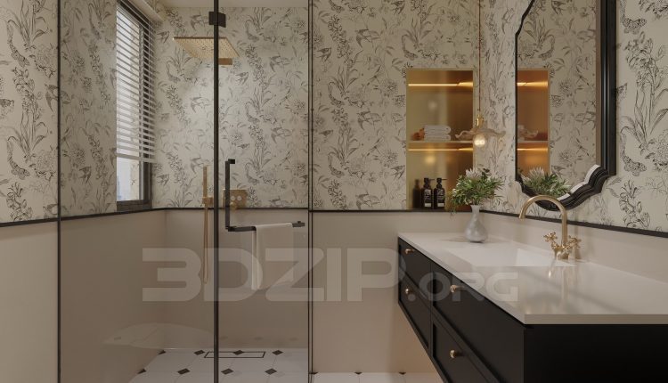 18905. Download Free 3Ds Max Bathroom Interior Model (1)