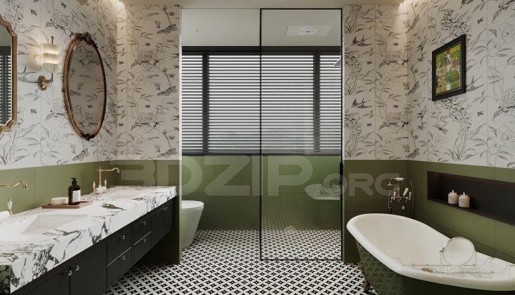 18907. Download Free 3Ds Max Bathroom Interior Model (1)