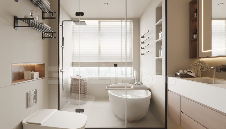 18911. Download Free 3Ds Max Bathroom Interior Model (1)