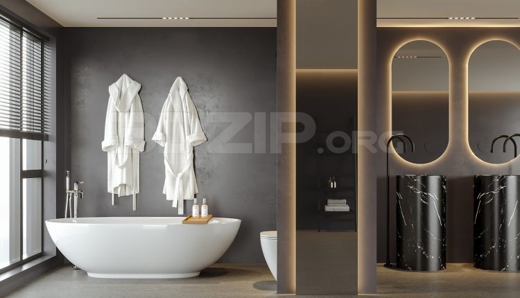 18921. Download Free 3Ds Max Bathroom Interior Model (1)