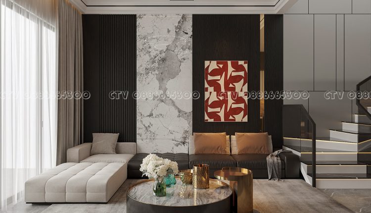 13830. 3ds Max Living Room – Kitchen Interior Model Download By Long Tran (1)