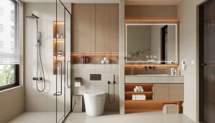 18926. Download Free 3Ds Max Bathroom Interior Model (1)