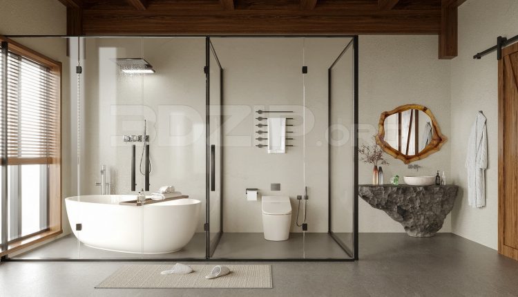18927. Download Free 3Ds Max Bathroom Interior Model (1)