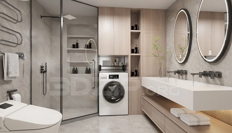 18943. Download Free 3Ds Max Bathroom Interior Model (1)