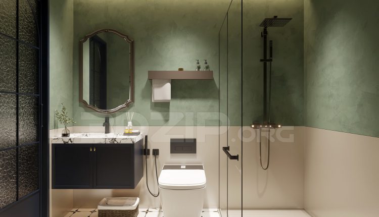 18966. Download Free 3Ds Max Bathroom Interior Model (1)