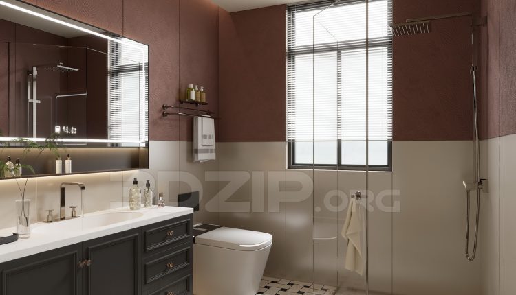 18968. Download Free 3Ds Max Bathroom Interior Model (1)
