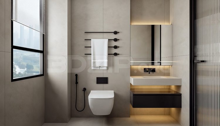 18971. Download Free 3Ds Max Bathroom Interior Model (1)