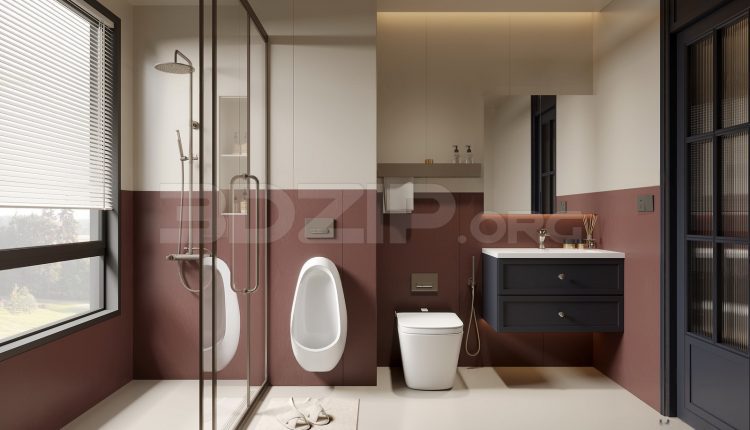 18973. Download Free 3Ds Max Bathroom Interior Model (1)