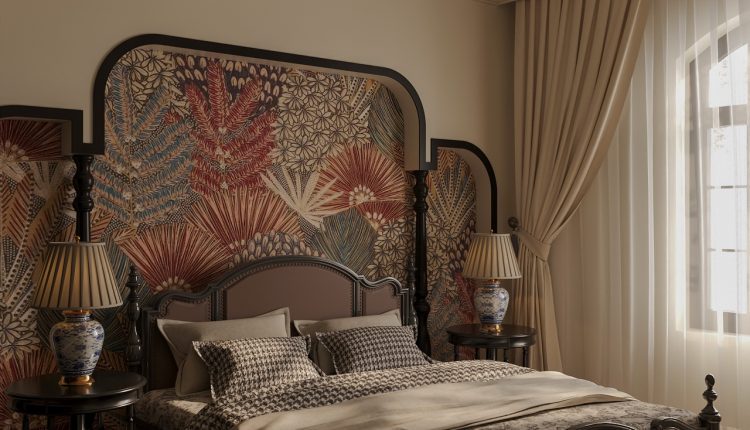 20244. 3ds Max Indochine Bedroom Interior Model Download (1)