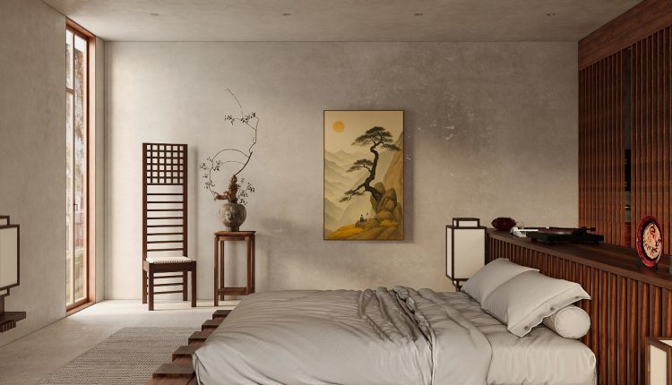 20249. 3ds Max China Bedroom Interior Model Download (8)