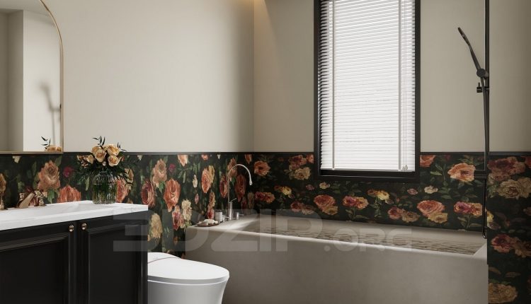 18986. Download Free 3Ds Max Bathroom Interior Model (1)
