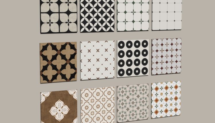 20265. Decorative Cement Tiles for Homes, Cafés, and Hotels – Free Texture (2)