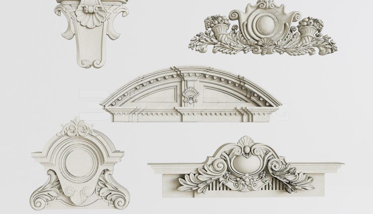 20269. Free Download Classic Decorative 3D Models for House Exteriors (1)
