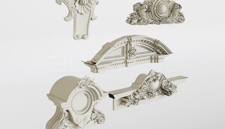 20269. Free Download Classic Decorative 3D Models for House Exteriors (2)
