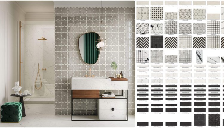 20275. Mosaic & Marble Tile Texture Maps for 3ds Max – High-Quality PBR Collection (1)