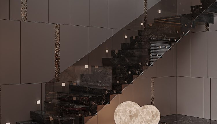 13838. Free Download 3ds Max Living Room & Kitchen Interior Model – Design By The Binh (3)