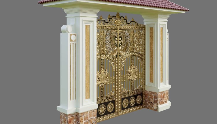 19207. Classic Cast Aluminum Villa Gate 3ds Max Model Free Download By Quynh Anh (2)